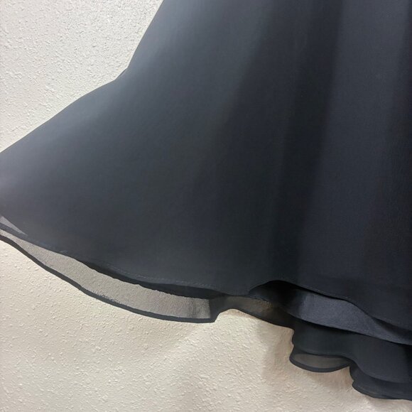 Bari Jay Black Halter Chiffon Mini Whimsigoth Dress Size 10 Party - Picture 3 of 8